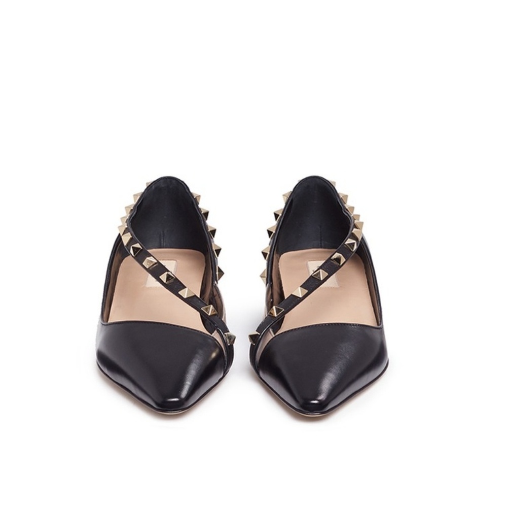 SALE!🎀Valentino🎀Rockstud D'Orsay Ballerina Flats - Picture 8 of 8